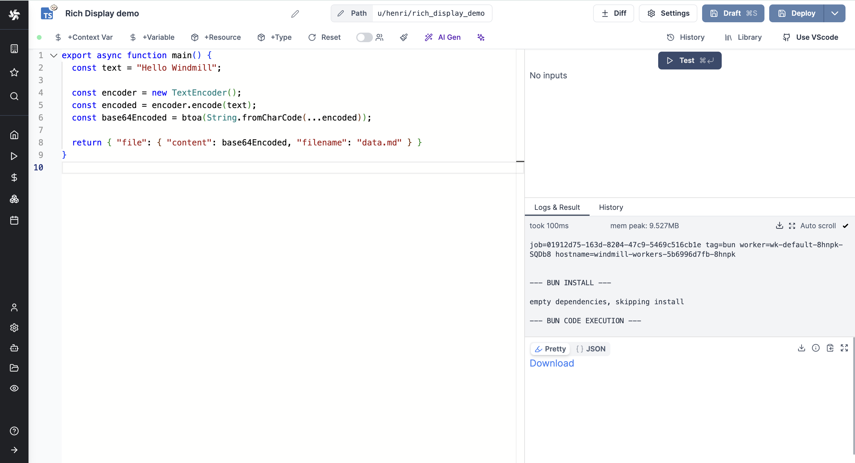 Rich display File Rich display File