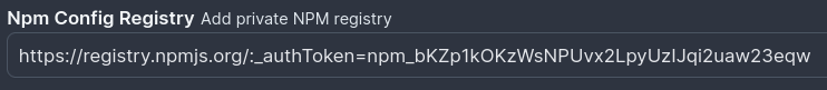 Private NPM registry Private NPM registry