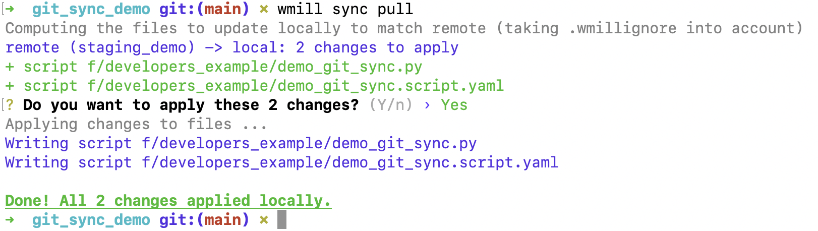 Pull workspace Pull workpsace